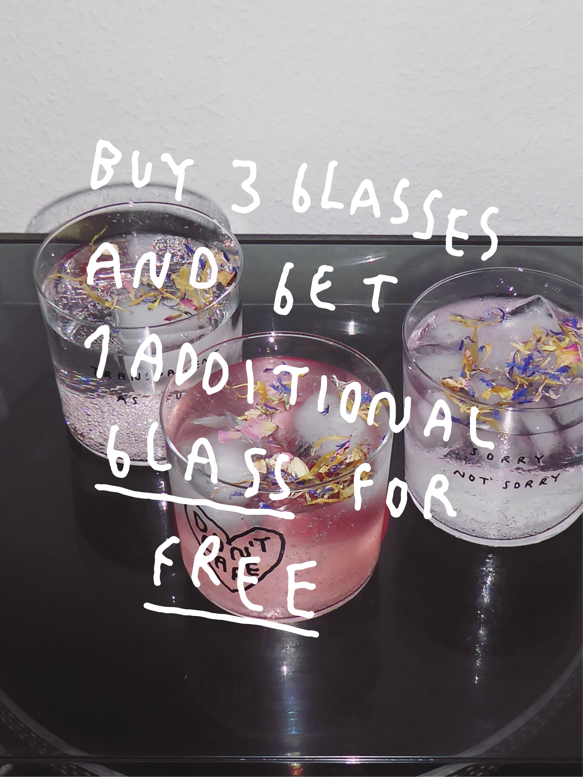 Glass-bundle - buy 4, pay 3 and get 1 for free