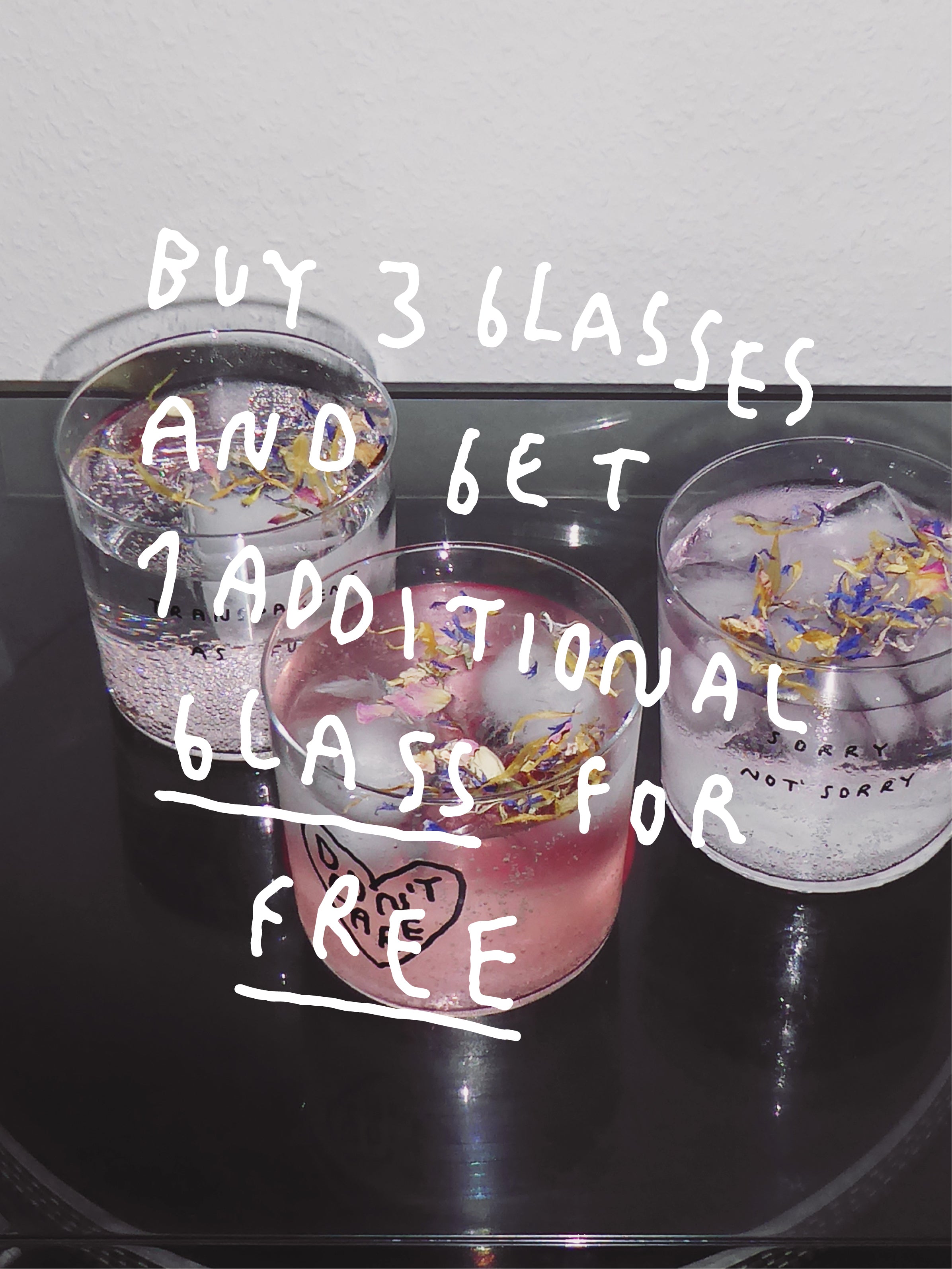 Glass-bundle - buy 4, pay 3 and get 1 for free