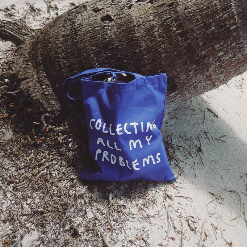 collecting my problems tote bag | yahya studio